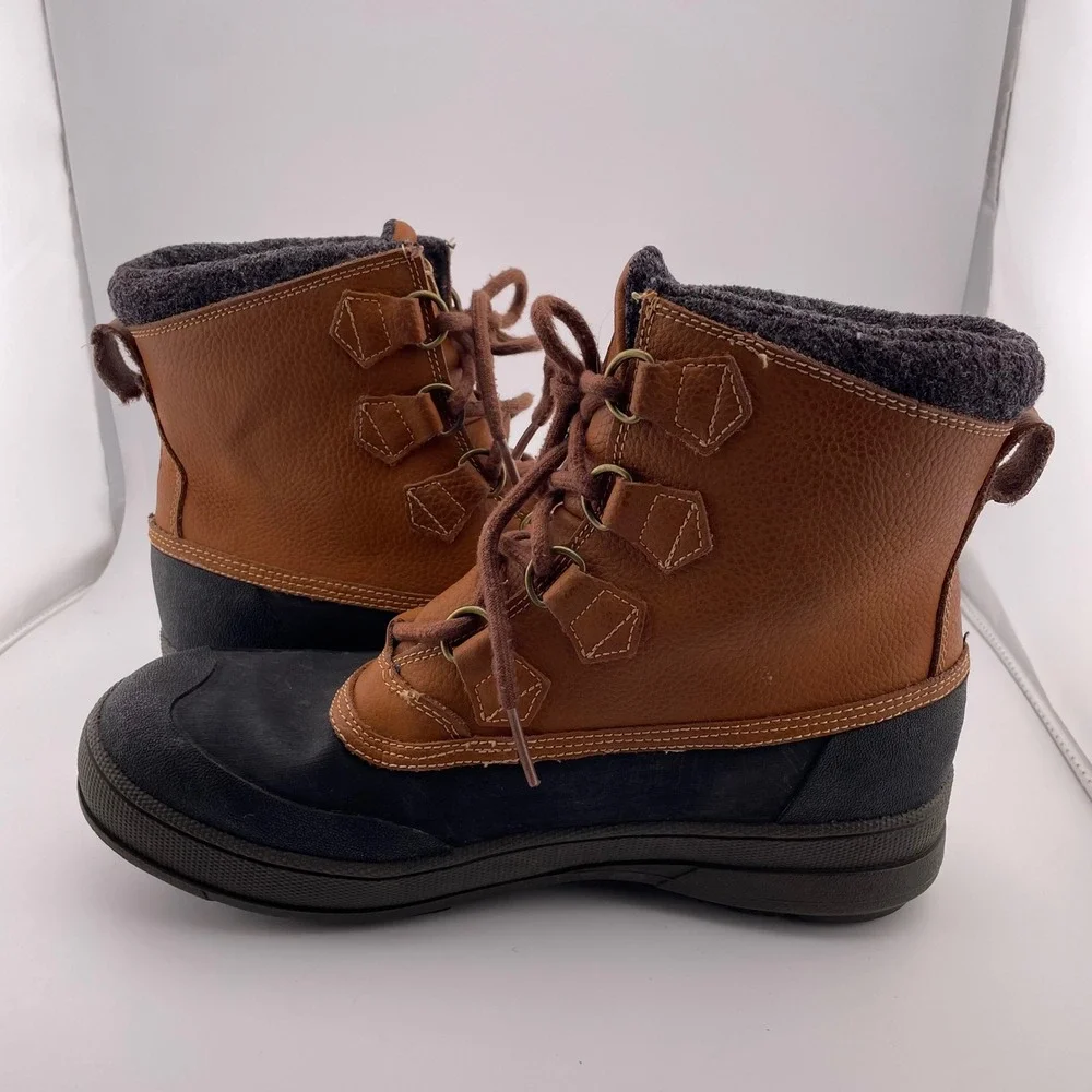 Skechers North 3600 Mens Leather Thinsulate‎ Winter Duck Boots Brown Black US 9